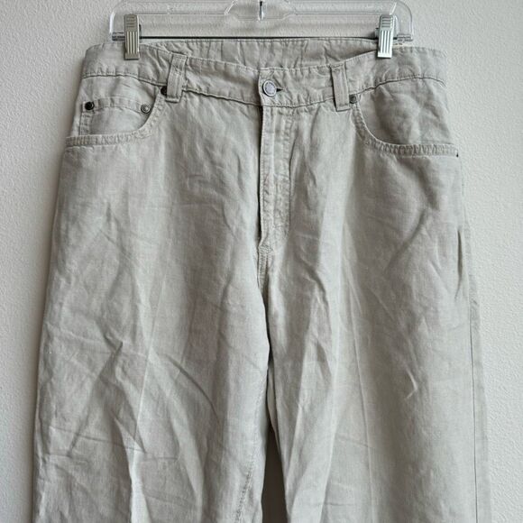 Ermenegildo Zenga Made In Italy Men’s Size 34 X 29 100% Cotton Straight Leg Gray - Picture 2 of 9